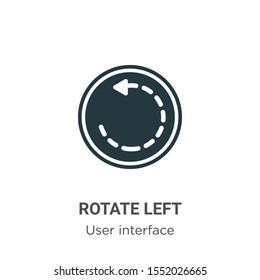Rotate left vector icon on white background. Flat vector rotate left icon symbol sign from modern user interface collection for mobile concept and web apps design.
