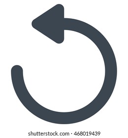 Rotate Left vector icon. Style is contour flat icon symbol, smooth blue color, white background.