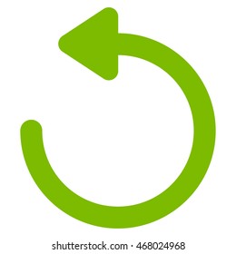 Rotate Left vector icon. Style is outline flat icon symbol, eco green color, white background.