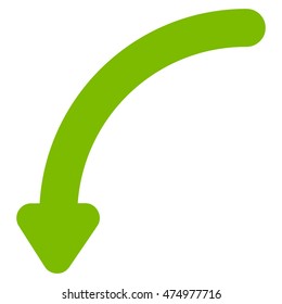 Rotate Left vector icon. Style is stroke flat icon symbol, eco green color, white background.