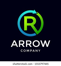 Rotate letter vector logo template. This logo suitable for system, process,