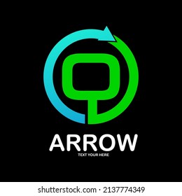 Rotar plantilla de logotipo vectorial de letra. Este logotipo adecuado para el sistema, el proceso,
