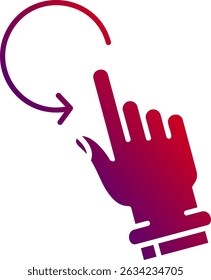 Rotar el diseño de icono de Vector de línea