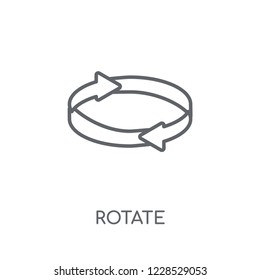 Rotate linear icon. Modern outline Rotate logo concept on white background from User Interface and Web Navigation collection. Suitable for use on web apps, mobile apps and print media.