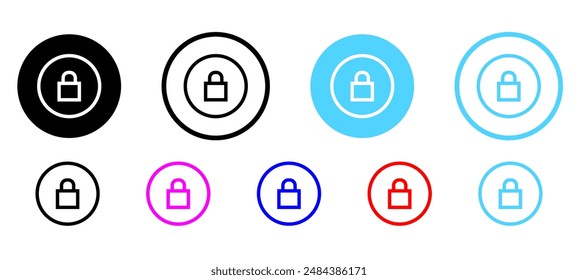 rotate lock icon, update rotation locked symbol - reset password sign. secure key protection refresh icons.