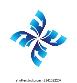 Rotate Logo Arrow Concept Stock Vector (Royalty Free) 2141022207 ...