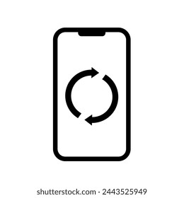Girar teléfono móvil - icono	