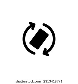 Rotate mobile phone icon set. Smartphone rotation symbols for screen orientation. Vector illustration ideal for mobile apps and UI design.