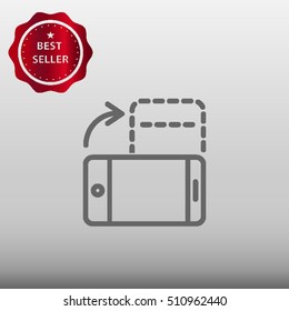 Rotate Mobile Phone Vector Icon Illustration