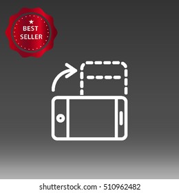 Rotate Mobile Phone Vector Icon Illustration