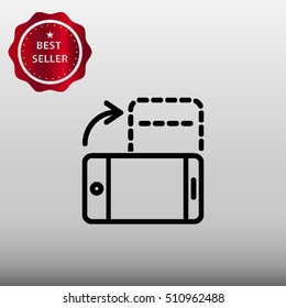 Rotate Mobile Phone Vector Icon Illustration