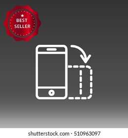 Rotate Mobile Phone Vector Icon Illustration