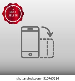 Rotate Mobile Phone Vector Icon Illustration