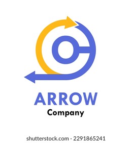 Rotar la plantilla de logotipo del vector de letra. Este logotipo adecuado para el sistema, el proceso,