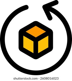 Rotate object Line vector Icon Design