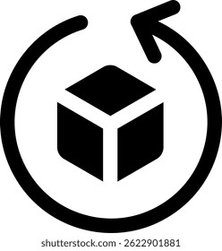 Rotate object Line vector Icon Design