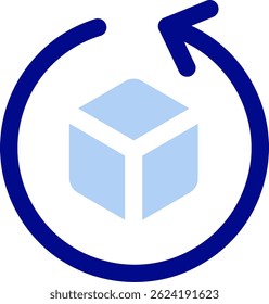 Rotate object Line vector Icon Design