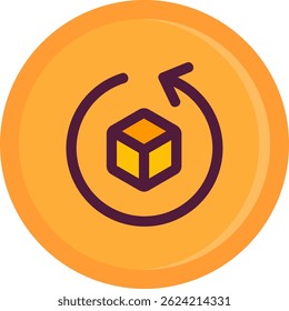 Rotate object Line vector Icon Design