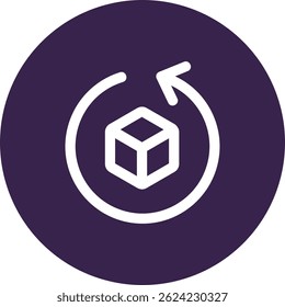 Rotate object Line vector Icon Design