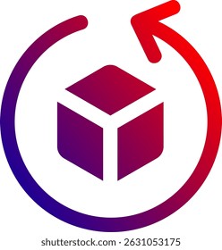 Rotate object Line vector Icon Design