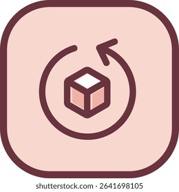 Rotate object Line vector Icon Design