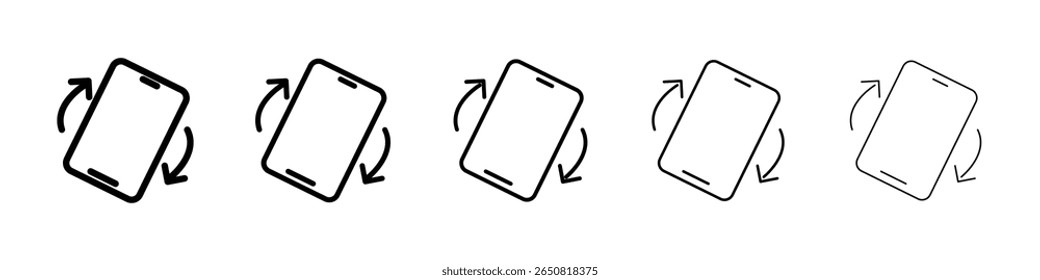 Girar el icono del teléfono Vector aislado sobre fondo blanco