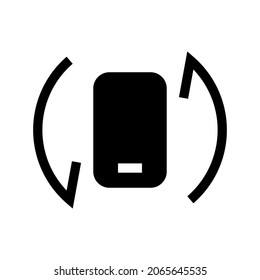 rotate phone icon or logo isolated sign symbol vector illustration - high quality black style vector icons