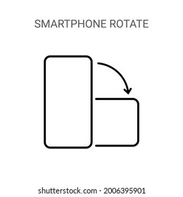 Rotate phone vector icon. Flip screen mobile phone device orientation symbol