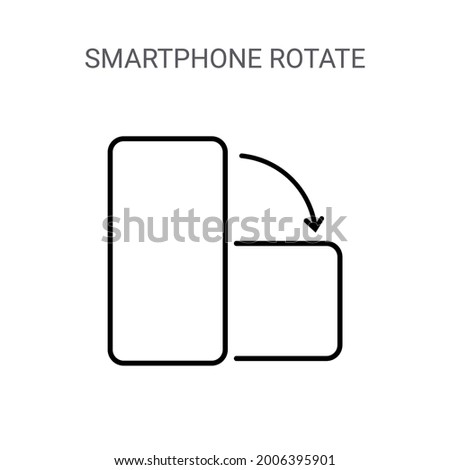 Rotate phone vector icon. Flip screen mobile phone device orientation symbol