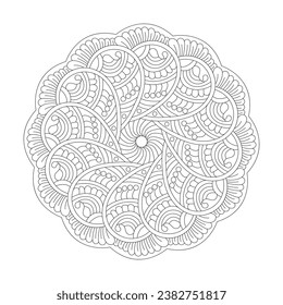 Rotate Radiant Reverie coloring book mandala page for kdp book interior, Ability to Relax, Brain Experiences, Harmonious Haven, Peaceful Portraits, Blossoming Beauty mandala design.