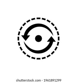 rotate, repeat icon design vector