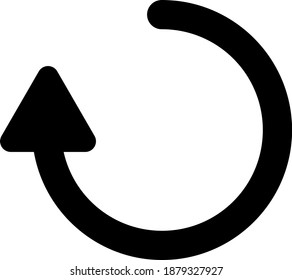 Rotate right arrow icon with flat style. Isolated vector rotate right arrow icon image on a white background.