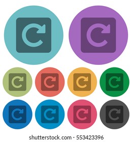 Rotate right darker flat icons on color round background