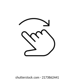 rotate right hand gesture editable stroke icon, Smart stroke icon