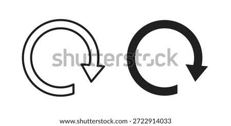 Rotate right icon designs collection for mobile, ui, web.