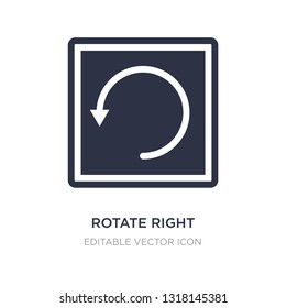 rotate right icon on white background. Simple element illustration from Tools and utensils concept. rotate right icon symbol design.