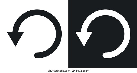 Rotate Right Icon Set. Refresh and restart action vector symbol.
