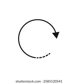 Rotate right icon. simple thin line vector icon