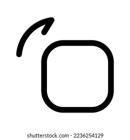 Ilustración de diseño del símbolo del vector del icono derecho Rotar