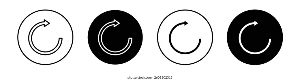 Rotate right icons vectors graphics collection