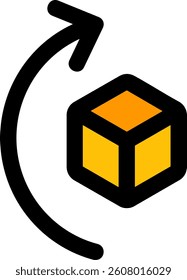 Rotate right Line vector Icon Design