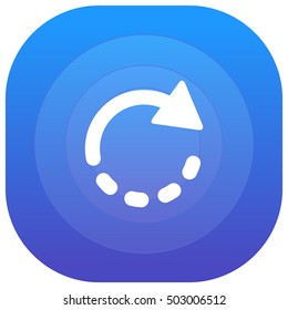Rotate Right Purple - blue circular UI/UX App Icon / Logo Design