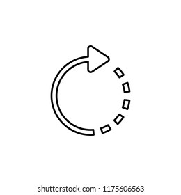 Rotate right sign icon. Element of image sign for mobile concept and web apps illustration. Thin line icon for website design and development, app development. Premium icon