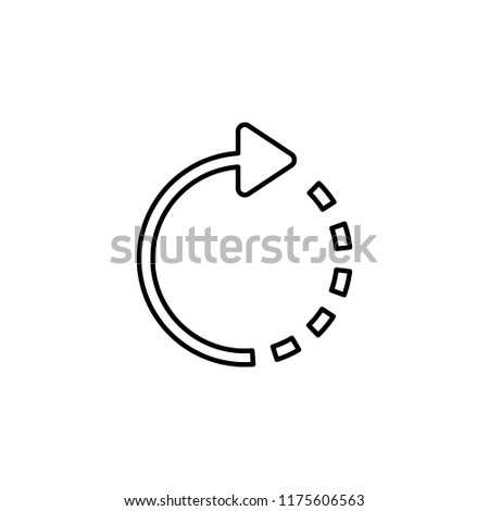 Rotate right sign icon. Element of image sign for mobile concept and web apps illustration. Thin line icon for website design and development, app development. Premium icon