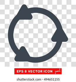 Rotate round icon. Vector EPS illustration style is flat iconic symbol, smooth blue color, transparent background.