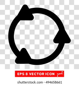 Rotate round icon. Vector EPS illustration style is flat iconic symbol, black color, transparent background.