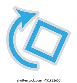 rotate screen button isolated icon design, vector illustration  graphic 