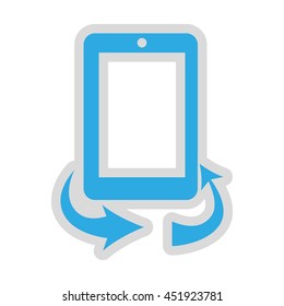 rotate screen button isolated icon design, vector illustration  graphic 