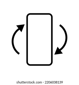 Rotar el teléfono inteligente. Icono de rotación del dispositivo. Vector aislado sobre fondo blanco.