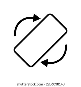 Rotate smart phone. Device rotation icon. Vector isolated on white background.